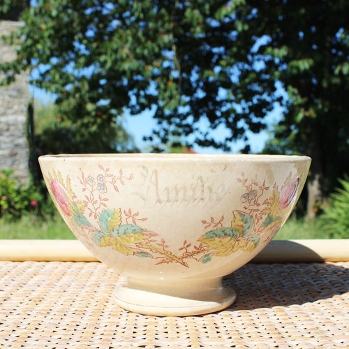Ancien bol soupe en - ancien, à