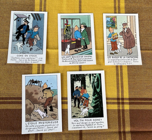 Tintin hergé 5 vignettes - tintin,