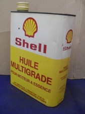 BIDON  ANCIEN   HUILE   "  SHELL     MULTIGRADE   "    ANNÉES   70