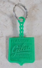 Ancien porte clefs clés vintage Plastique GILAC France vert 1960s collection
