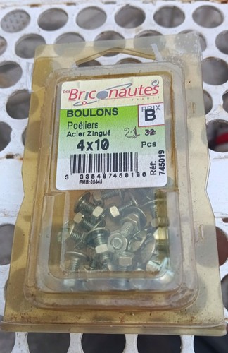 Boulons poeliers 4x10mm - 21,