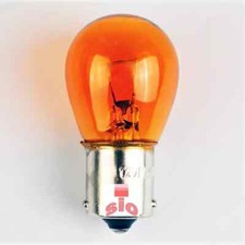 20 x ampoules 1 polo / filament 12v 21w ambre douille décentralisée