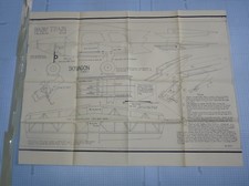 PLAN VINTAGE MODELE VOL LIBRE OU RADIOCOMMANDE SKYWAGON de BABY TRAINS