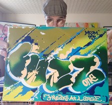 FUZZ ONE Canvas 31x23cm GRAFFITI STREETART COPE2/QUIK/SONIC/RD357/STAYHIGH/CES