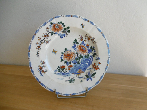 Plat rond creux faience gien - faience,