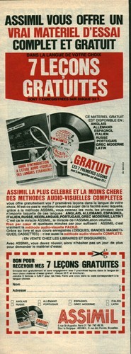 Publicité ancienne assimil - ancienne,
