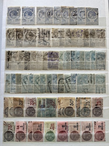 Lot timbres fiscaux anciens - timbres,