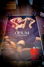 YSL OPIUM KATE MOSS ? Large French Vintage Advertising Fashion Poster Original