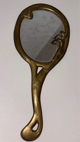 Ancien miroir main - à,