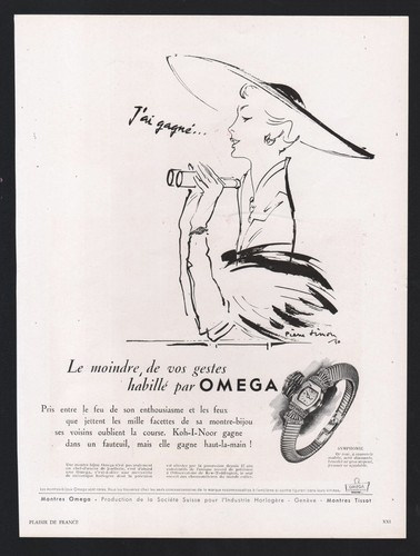 Publicite 1950 montre omega - publicite,