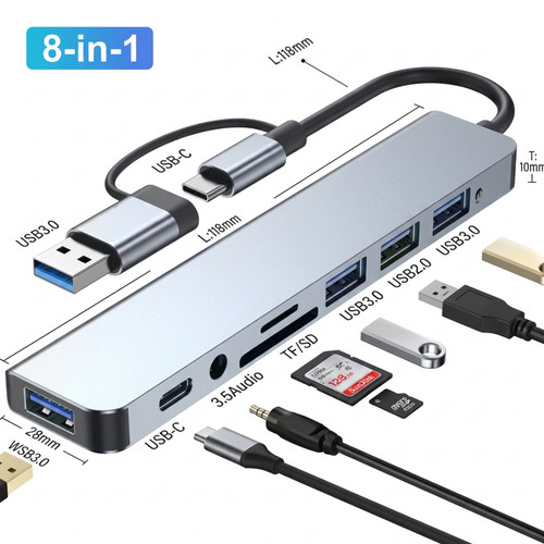 Adaptateur hub usb a - adaptateur, /
