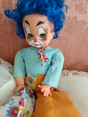 Grand clown poupée chiffon - clown,