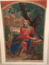 Gravure ancienne color  « St