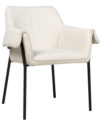 Fauteuil tissu crème - crème, à