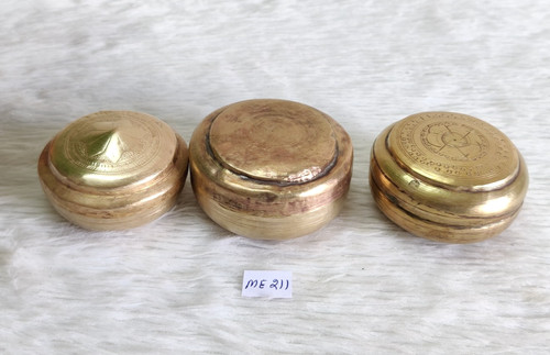 Laiton antique artisanal rond - laiton,