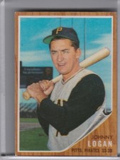 1962 TOPPS #573 JOHNNY LOGAN PITTSBURGH PIRATES 7288