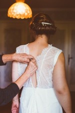 robe de mariée longue pronovias - modèle Aldabra - Taille 44  excellent état