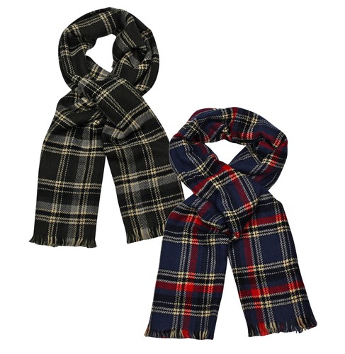 écharpe carreaux tartan - À,