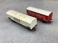 Lot de 2 Wagon Frigorifique "STEF et KRONENBOURG" fabrication JOUEF au HO