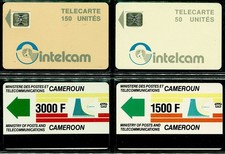 CAMEROUN - Lot de 4 cartes téléphoniques