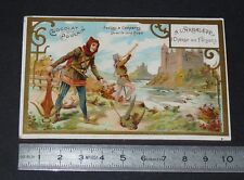 CHROMO CHOCOLAT POULAIN 1900-1910 LES CHASSES - CHASSE A L'ARBALETE FAISAN