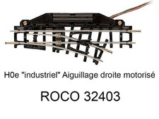 ROCO Aiguillage droite 104.2 mm 24 degrés voie étroite HOe - ROCO 32403
