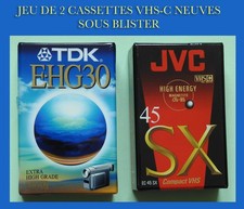 JEU DE 2 CASSETTES VHS-C NEUVES SOUS BLISTER