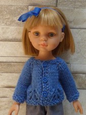 GiLET bleu pour poupée 32-33 cm Paola Reina, Little Darling, Chérie de Corolle