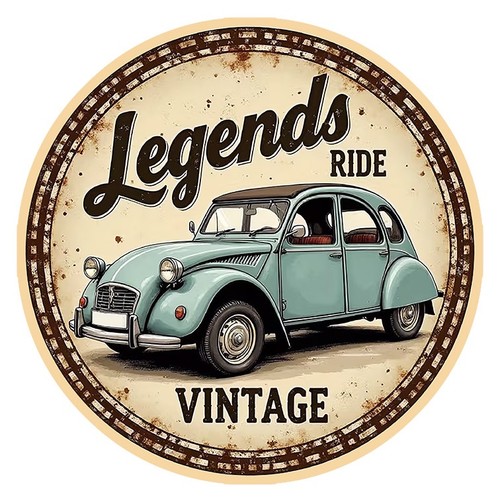 Sticker deuche 2cv - sticker, legends