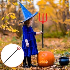 2 pièces Halloween Devil Pitch Fork Prop 42,8 pouces poignée