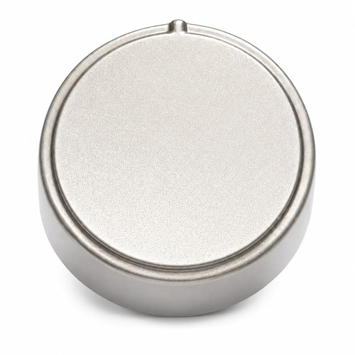Bouton rotatif argenté - , pour