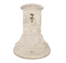 Fontaine Murale en Pierre Chantilly avec Robinet en Laiton décoration extérieur