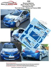 DECALS 1/43 REF 2288 RENAULT CLIO BIASION TOUR DE CORSE 2008 WRC RALLYE RALLY