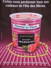 PUBLICITÉ DE PRESSE 2013 MAMIE NOVA GOURMAND YAOURT FRANBOISE - ADVERTISING