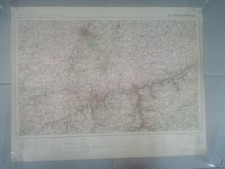 ym08 carte état major TBE WW2 Maubeuge Bruxelles tirage 1939 au 1:200 000