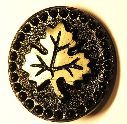 Bouton ancien jais français - ancien,