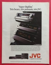 Publicité de presse 1989 Chaine HIFI JVC "Super Digifine" Beaux Puissants