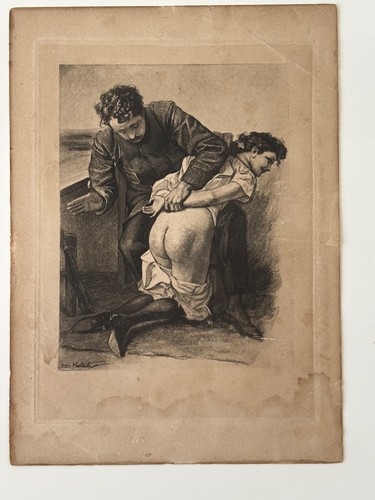 Ancienne gravure érotique - ,