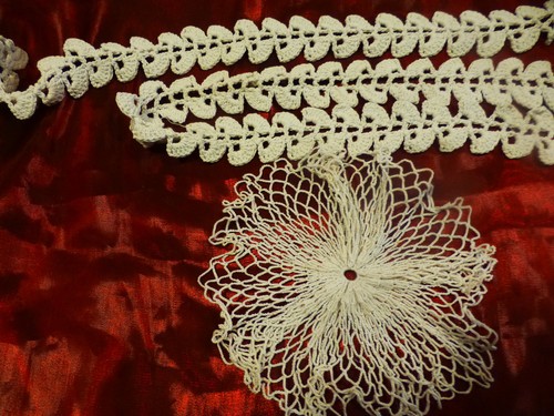 Dentelle crochet coton - 1m,60,