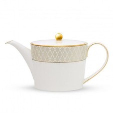 Waterford Fine China Monique Lhuillier Cherish Teapot, Gold accents