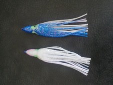 2 leurres octopus bleu de 12cm