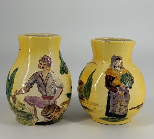 Paire vases vieux - vieux, vallauris