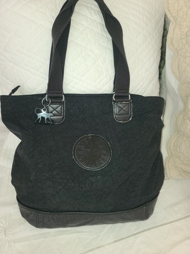 Sac main toile noir fourre - a,