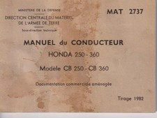 MANUEL DU CONDUCTEUR HONDA CB250 360