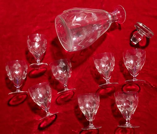 Carafe verres à - et,
