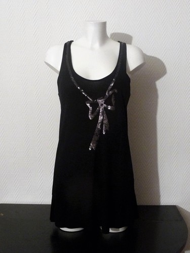 Tunique robe noir sans - 🌼,