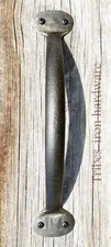 Poignée de porte de grange 9,45" en fer forgé forgé à la main tire ancien abr...