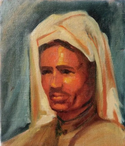 Tableau ancien huile portrait - tableau,