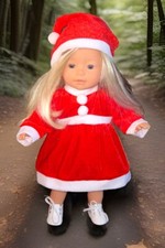 POUPEE COROLLE Blonde En Tenue De Fêtes Noël 36 Cm TBE