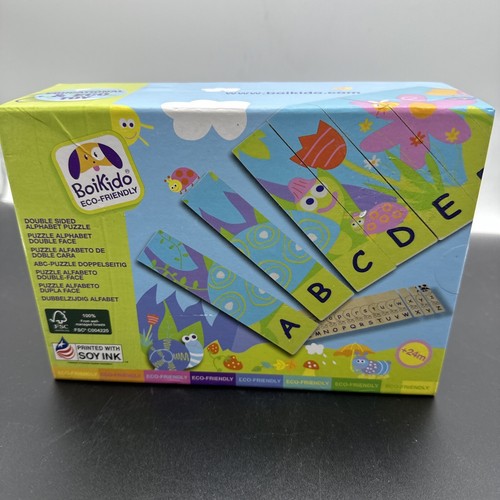 Double sided wooden - double, alphabet